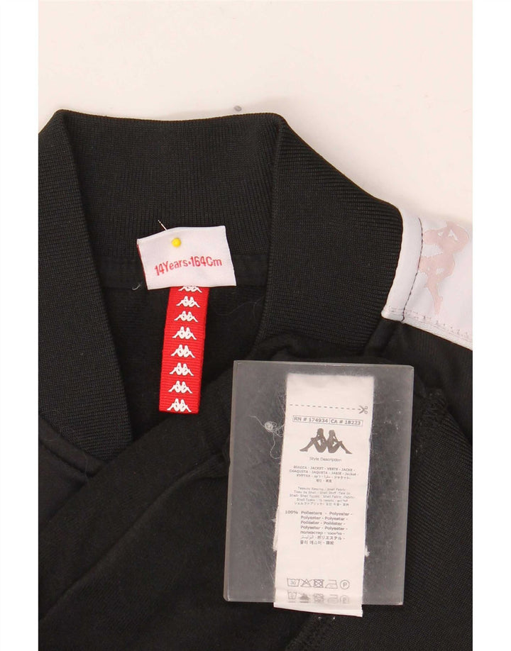 Kappa Boys Graphic αθλητική φόρμα Top Jacket 13-14 Years Black Colourblock