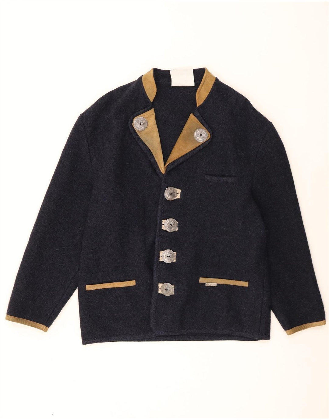 Wesenjak Ανδρικό σακάκι με 4 κουμπιά σακάκι UK 40 Large Navy Blue Colourblock