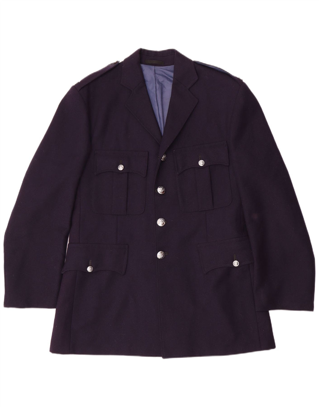 Vintage Ανδρικό Military Military Blazer Jacket UK 38 Medium Navy Blue