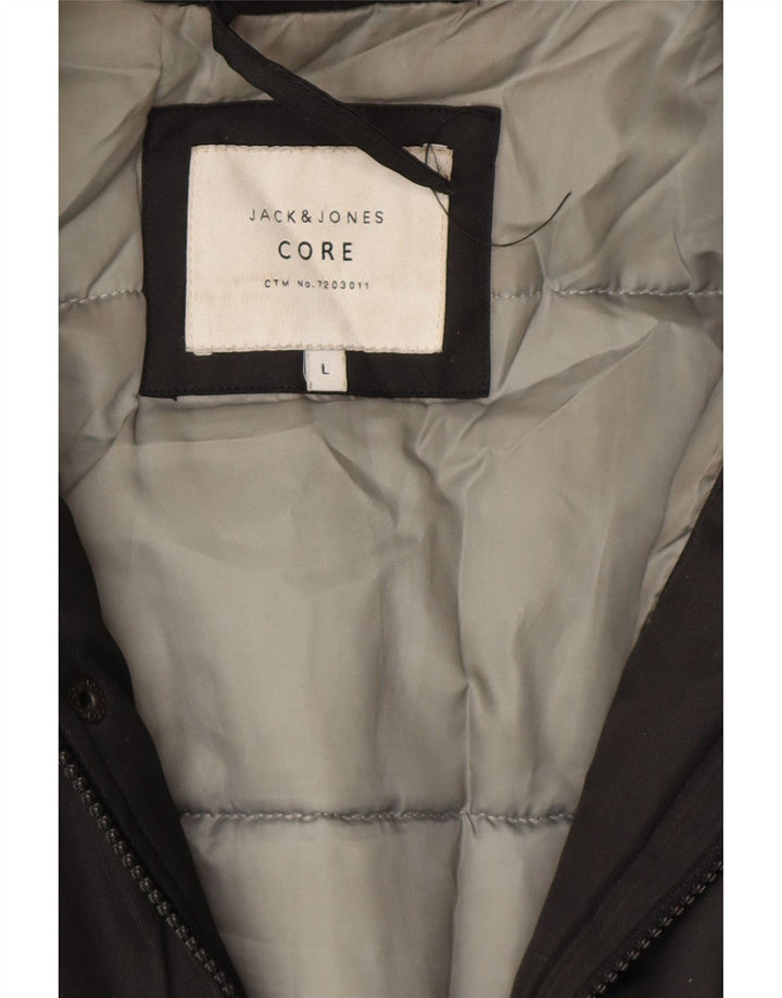 JACK & JONES Ανδρικό μπουφάν Parka με κουκούλα UK 40 Large Black