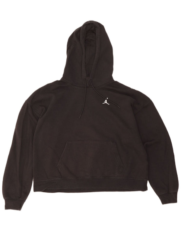 Jordan Γυναικείο Hoodie Jumper UK 10 Small Black Βαμβακερό
