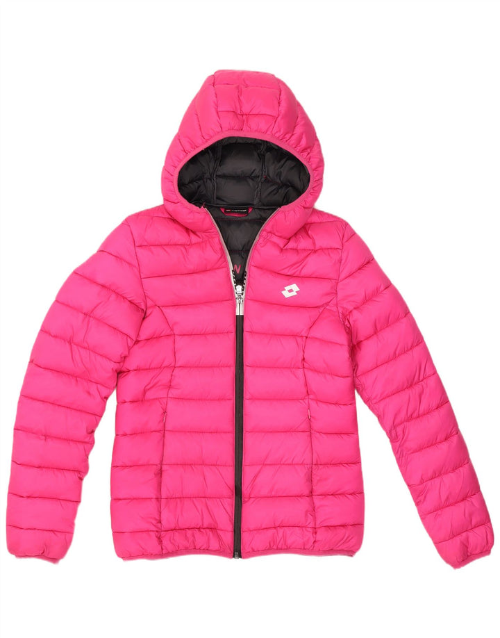 Lotto Γυναικείο μπουφάν με κουκούλα UK 10 Small Pink Polyester