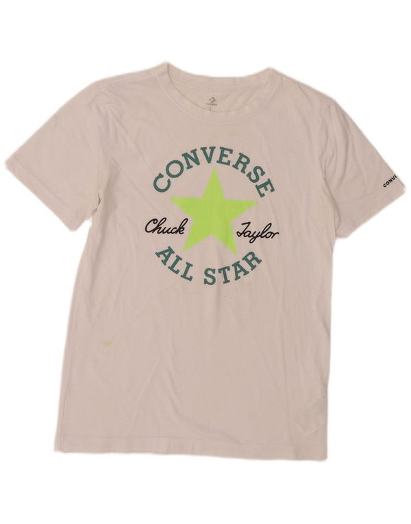 Converse Boys Graphic T-shirt Top 12-13 ετών μεγάλο λευκό βαμβακερό