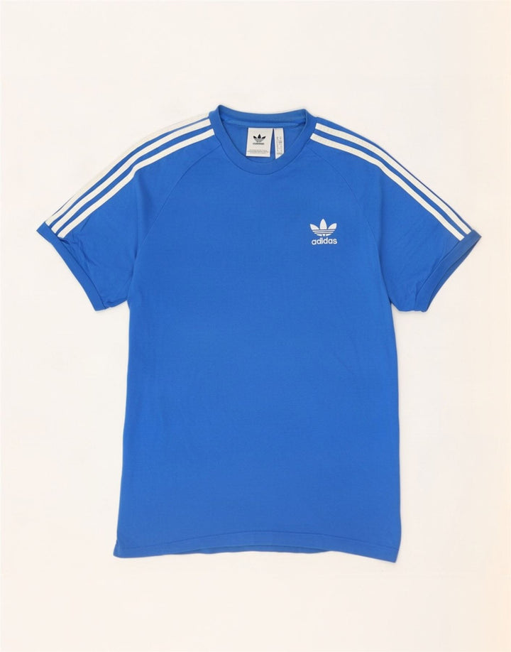 Ανδρικό T-Shirt Adidas Top από μεσαίο μπλε βαμβακερό