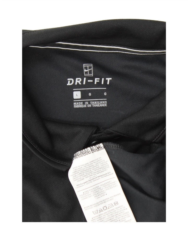 Ανδρικό μπλουζάκι Nike Dri Fit Polo μεγάλο μαύρο πολυεστέρα