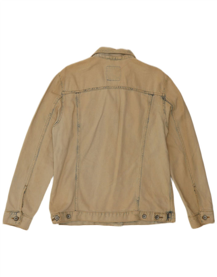 Γυναικείο τζιν μπουφάν SUPERDRY UK 10 Small Beige βαμβακερό