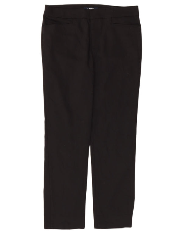 Chaps Γυναικείο Petite ίσιο παντελόνι US 8 Medium W32 L28 μαύρο βαμβακερό