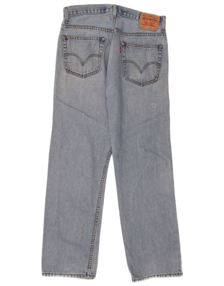 LEVI'S Mens 505 Regular Fit Straight Jeans W34 L32 Μπλε βαμβακερό
