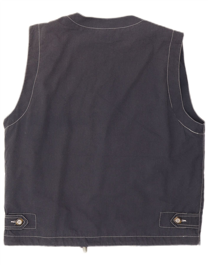 Brugi Mens Utility Gilet UK 40 Large Navy Blue Polyester