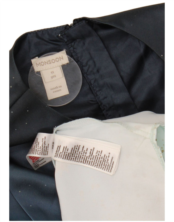 MONSOON Girls Tutu Dress 10-11 Years Blue Spotted Polyester