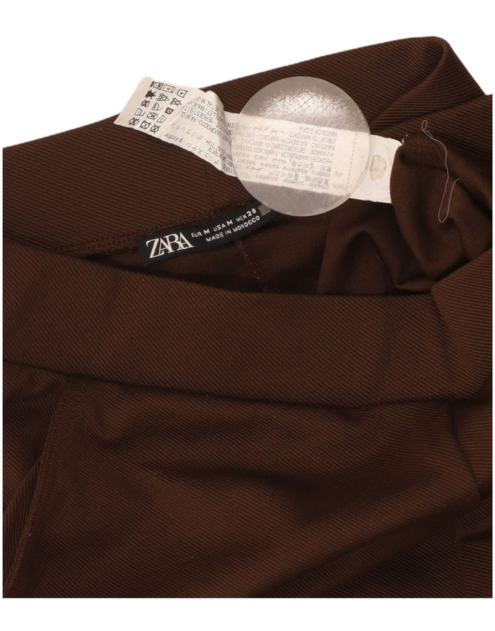 Zara Γυναικεία αθλητική φόρμα Παντελόνι Joggers UK 14 Medium Brown Polyester