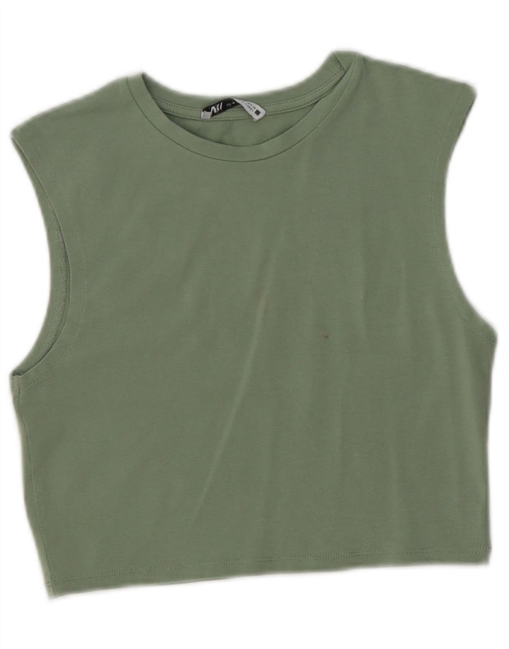 Zara Γυναικείο γιλέκο Crop UK 12 Medium Green