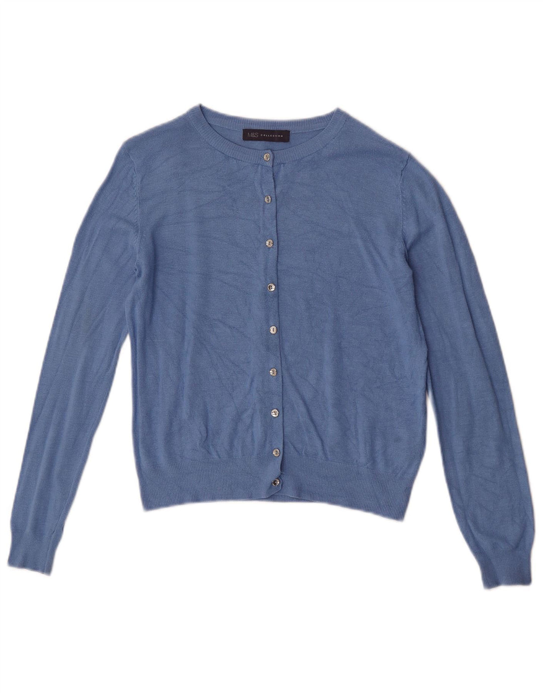 Marks & Spencer Γυναικεία ζακέτα Crop UK 10 Small Blue Viscose