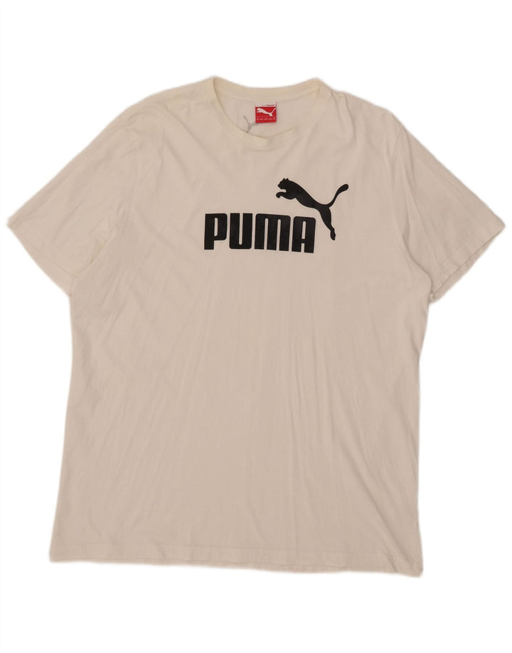 Ανδρικό γραφικό μπλουζάκι Puma Top 2XL Λευκό