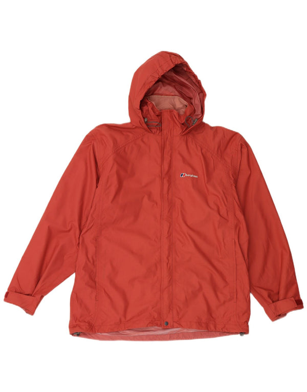 BERGHAUS Γυναικείο μπουφάν βροχής με κουκούλα UK 18 XL νάιλον μπορντό