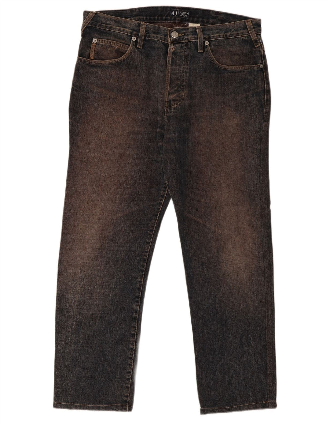 ARMANI Womens Cropped Jeans W34 L26 Blue Cotton