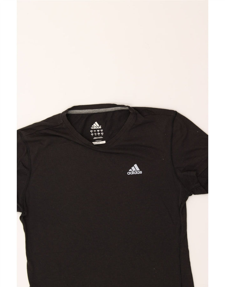 ADIDAS Womens Climalite T-Shirt Top UK 10 Small Black Polyester Vintage Adidas and Second-Hand Adidas from Messina Hembry 