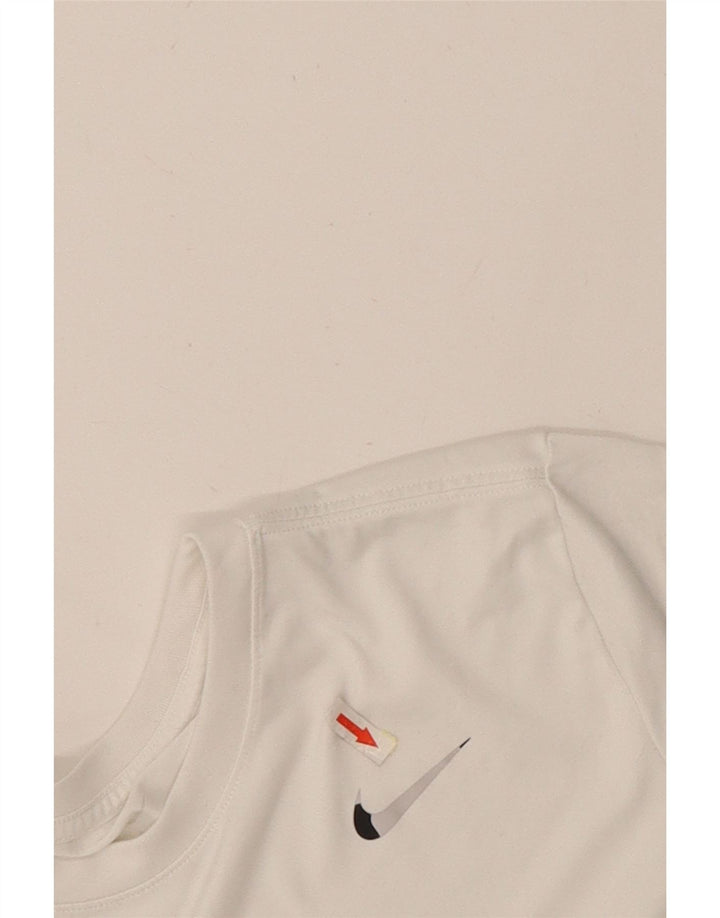 Ανδρικό T-Shirt Nike Dri Fit, μεσαίο λευκό πολυεστέρας