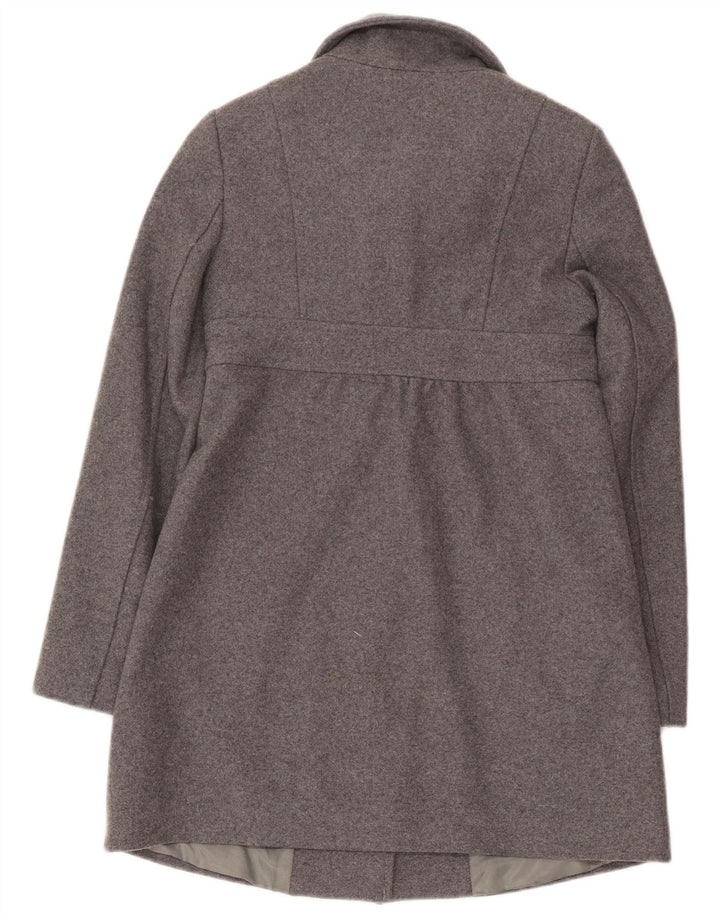 Γυναικείο παλτό Benetton με διπλό στήθος IT 38 XS Γκρι μαλλί