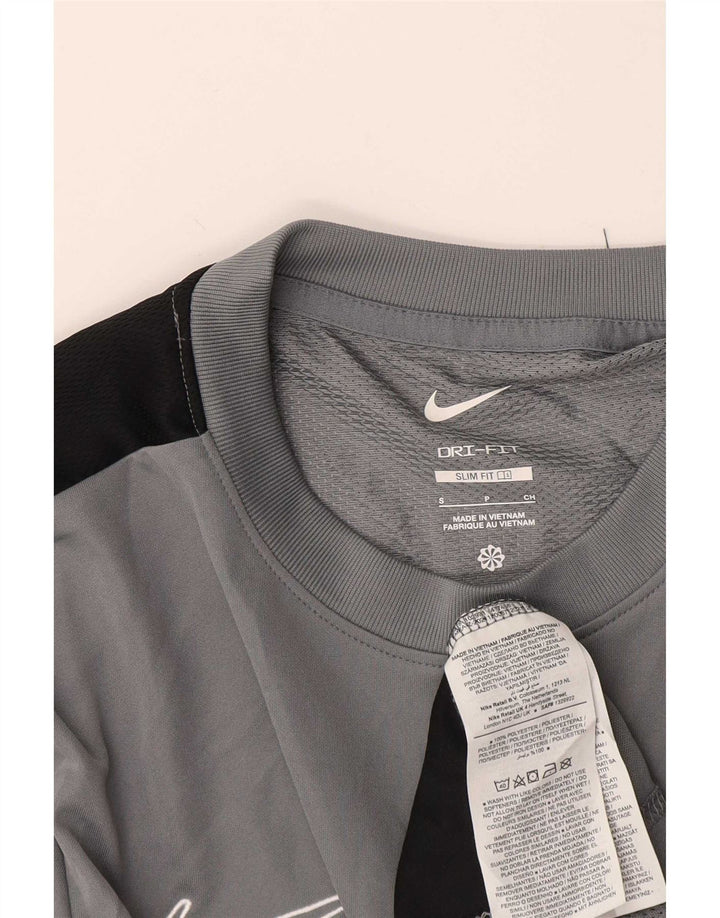 Ανδρικό μπλουζάκι Nike Dri Fit Slim Fit Top Small Grey Colorblock Polyester