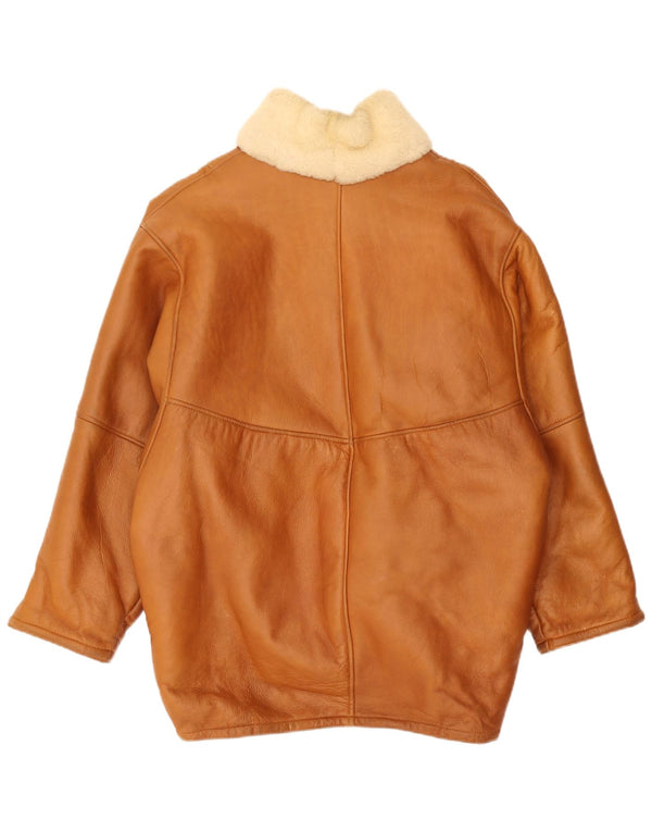 Vintage Γυναικείο Oversized Shearling Jacket IT 44 Medium Brown