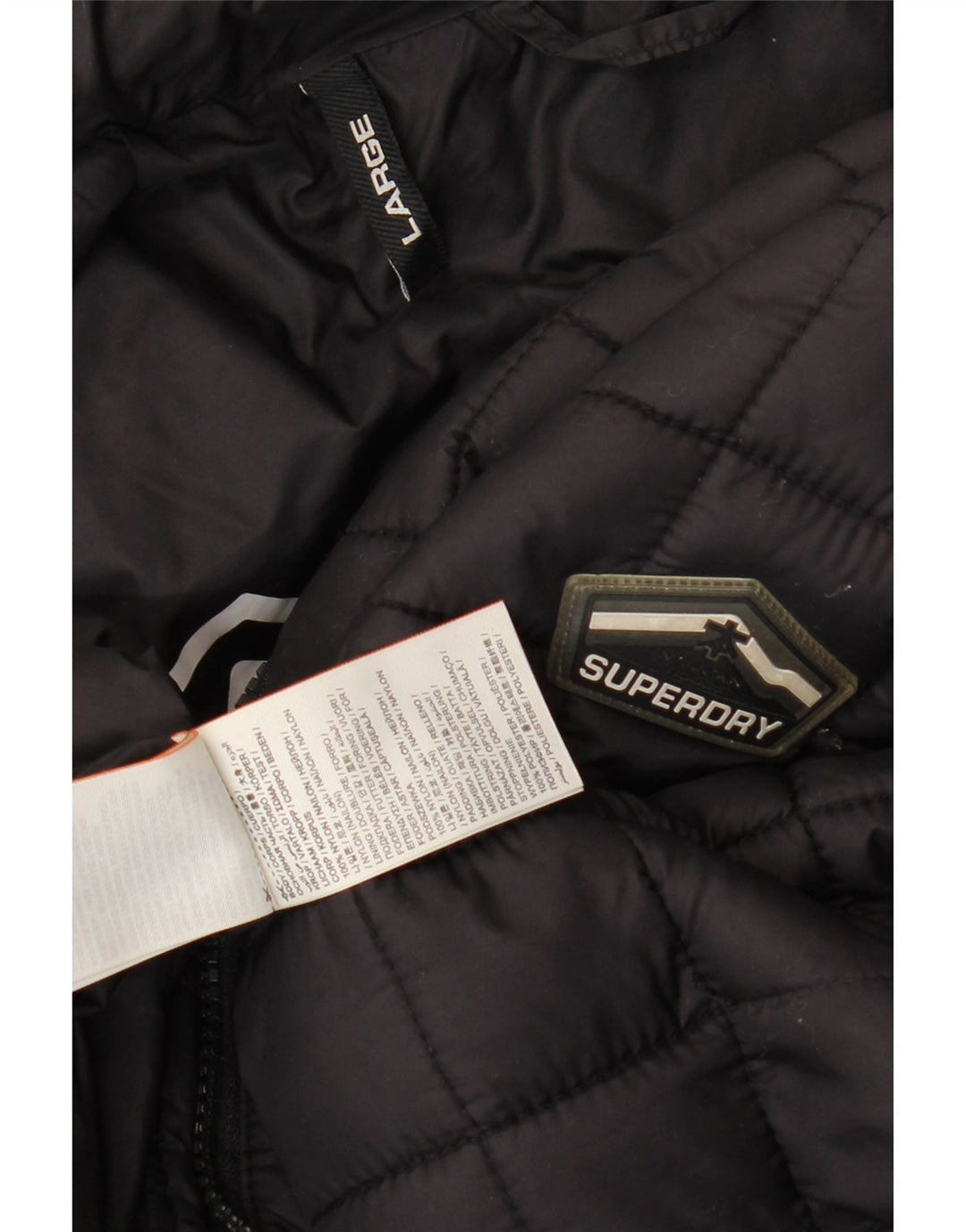 Superdry Ανδρικό μπουφάν UK 40 Large Black Nylon