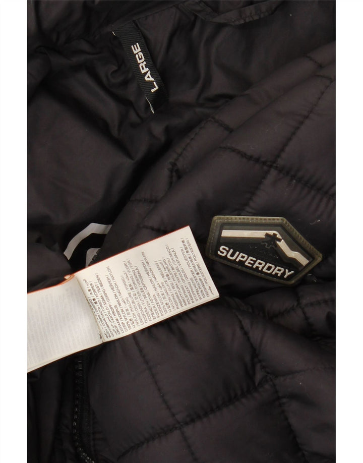 Superdry Ανδρικό μπουφάν UK 40 Large Black Nylon