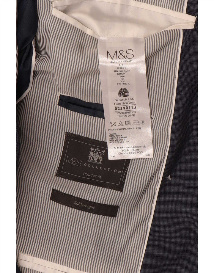 MARKS & SPENCER Ανδρικό σακάκι 2 κουμπιών UK 40 Medium Navy Blue