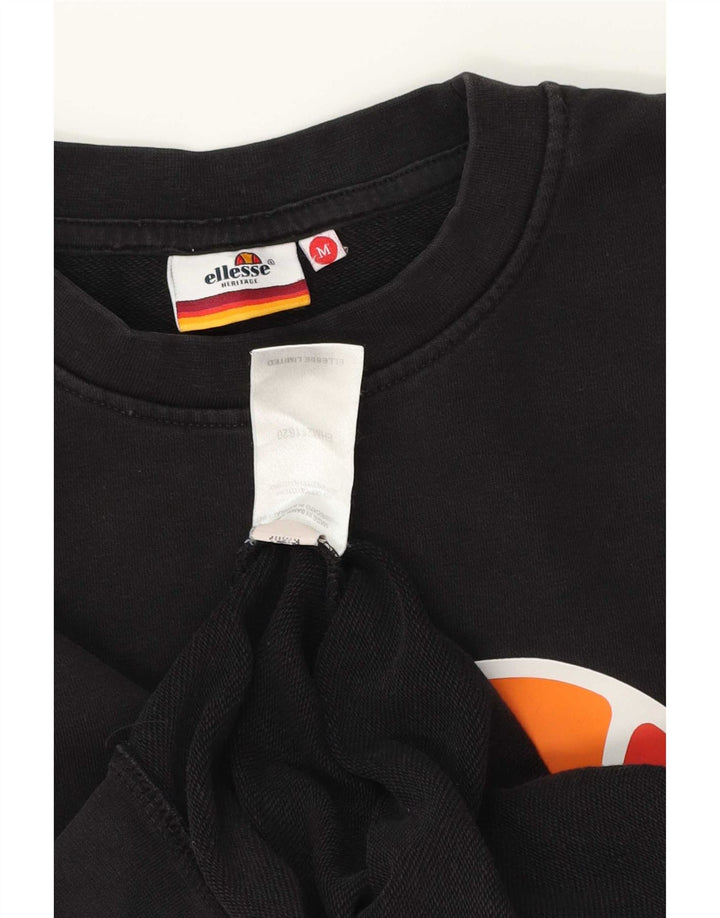 Ανδρικό γραφικό φούτερ Ellesse Heritage Jumper Μεσαίο μαύρο βαμβακερό