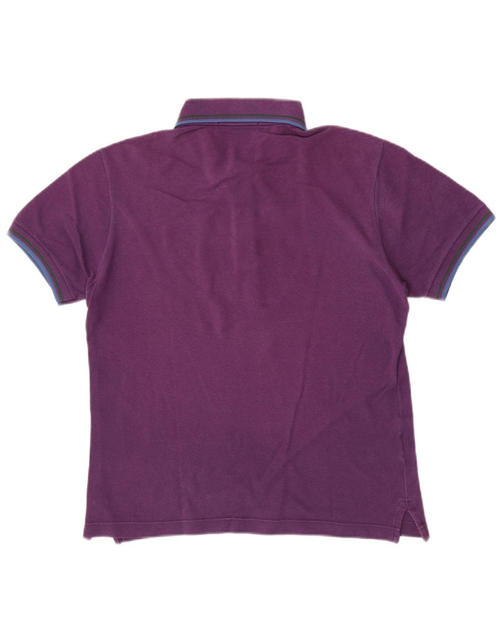 Fred Perry Ανδρικό πουκάμισο Polo Μικρό βαμβακερό μωβ ριγέ