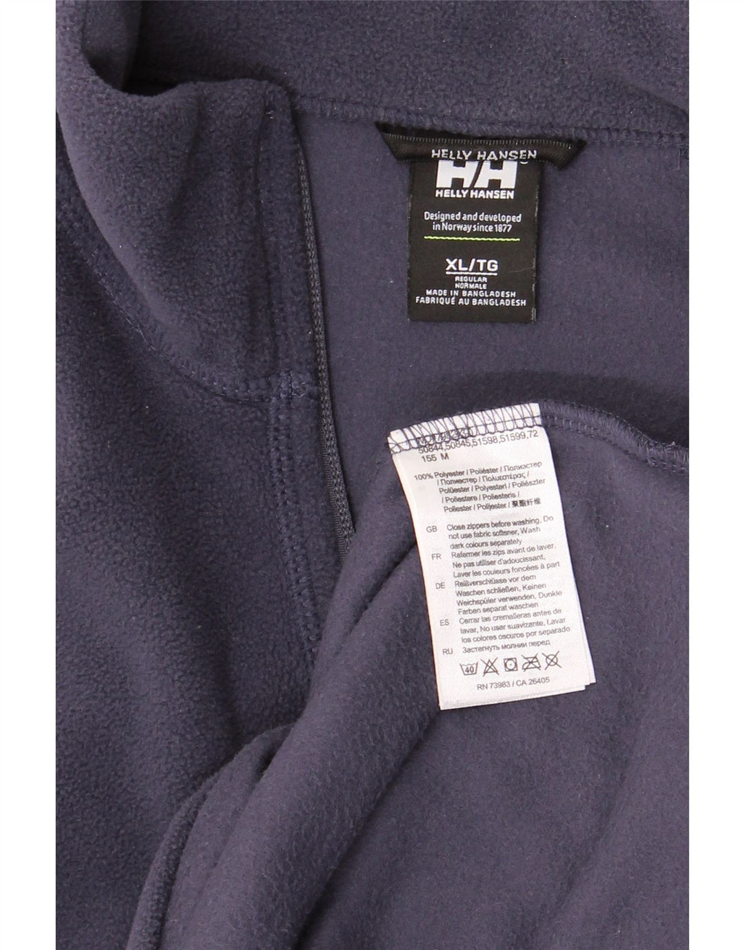 HELLY HANSEN Ανδρικό φερμουάρ Fleece Jumper XL Navy Blue Polyester