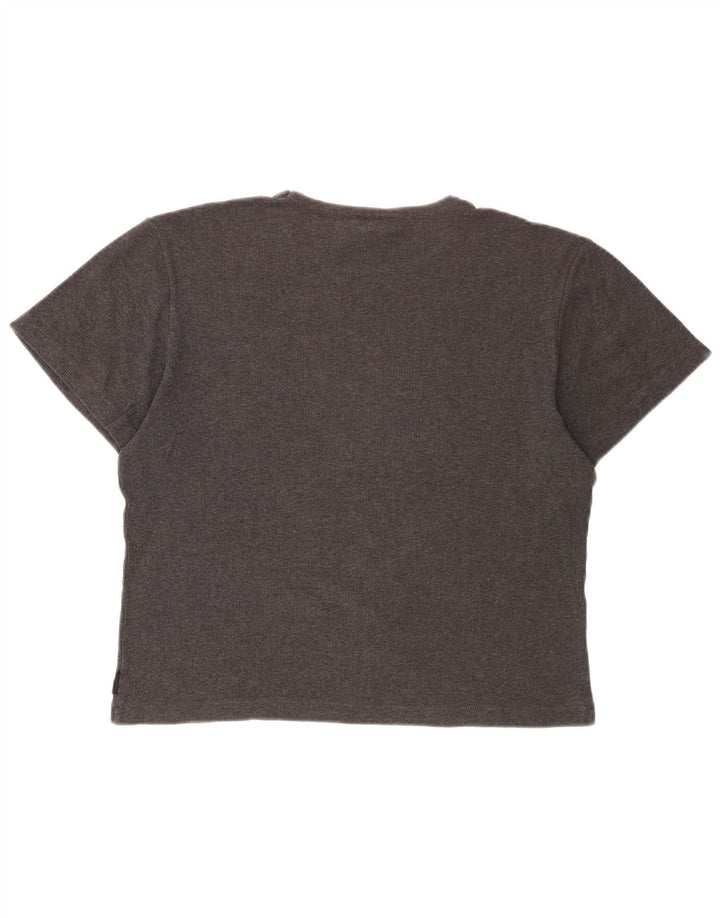 Γυναικείο T-Shirt CALVIN KLEIN Top UK 14 μεσαίο γκρι βαμβακερό