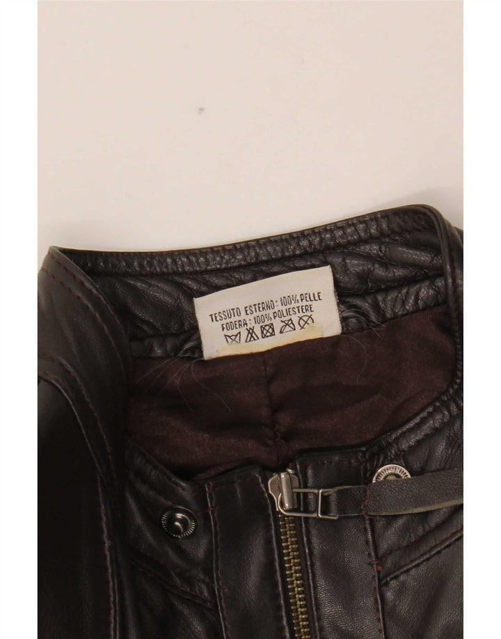 Σε Extenso Γυναικείο Bomber Δερμάτινο Μπουφάν UK 18 XL Brown