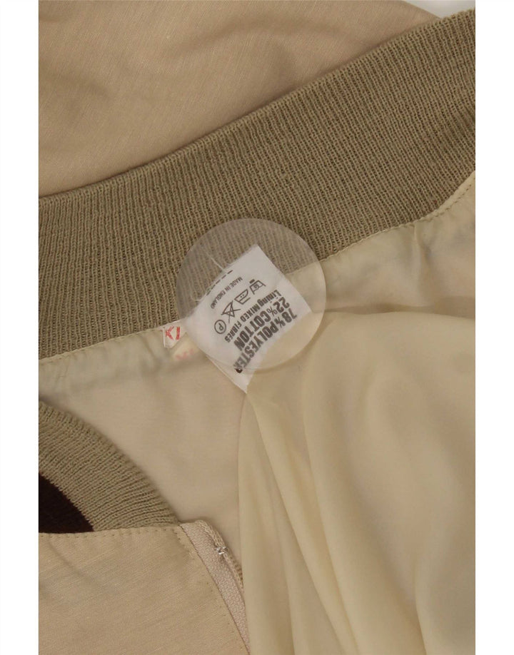 Vintage Ανδρικό Bomber Jacket UK 42 XL Beige Colourblock Polyester