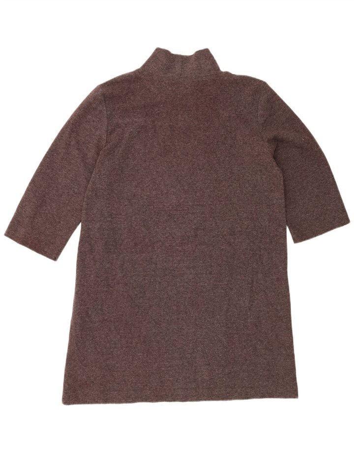 Zara Γυναικείο φόρεμα με μανίκια 3/4 UK 16 Large καφέ πολυεστέρας