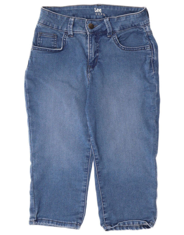 LEE Womens Bermuda Denim Shorts W28 L18 Blue Cotton