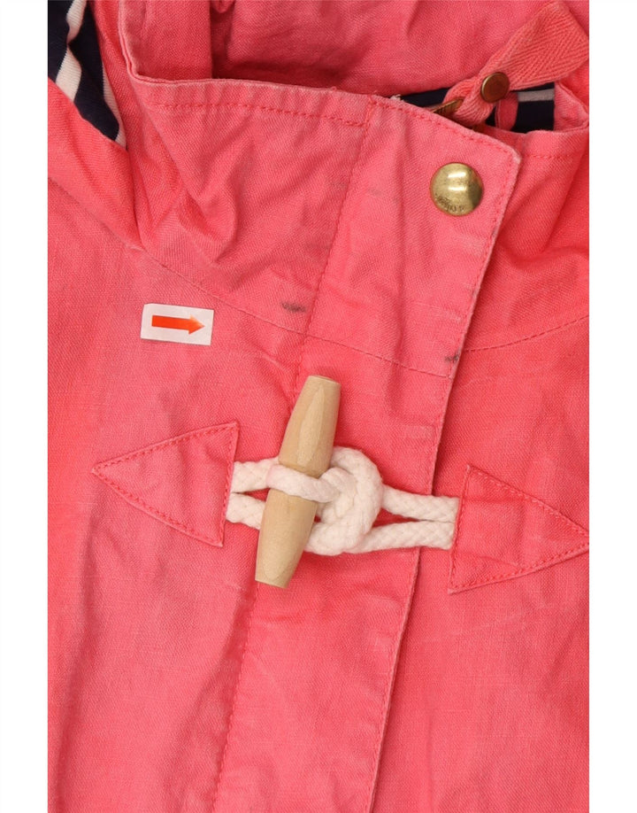 JOULES Γυναικείο Αδιάβροχο με κουκούλα UK 12 Medium Pink Λευκό