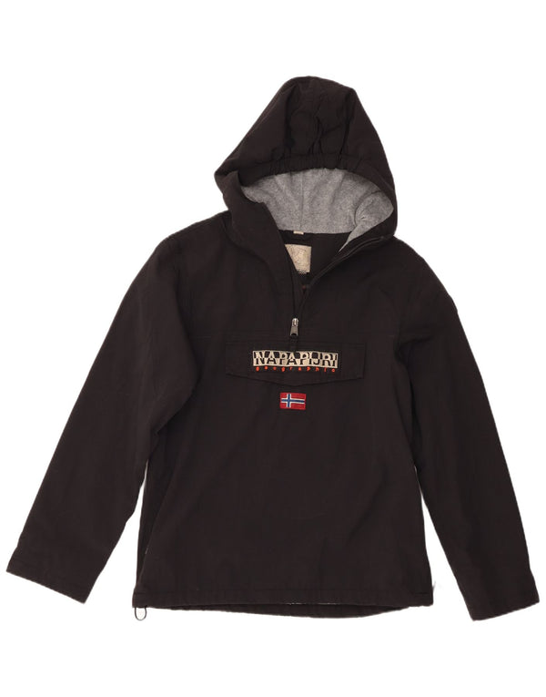 Napapijri Boys Geographic Hooded Graphic Anorak Jacket 13-14 Years Black