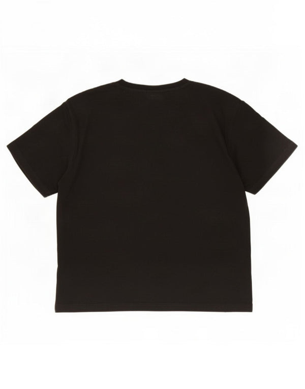 Γυναικείο γραφικό μπλουζάκι Fila Top UK 10 Small Black Colourblock Βαμβακερό