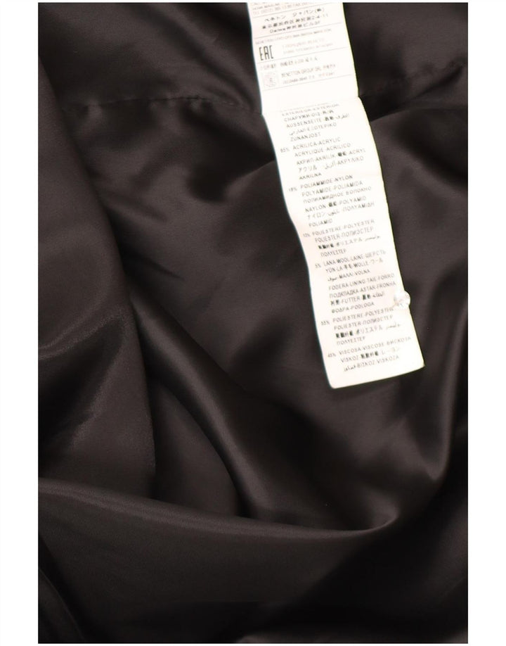Γυναικείο παλτό Benetton Oversized UK 10 Small Black Houndstooth Acrylic
