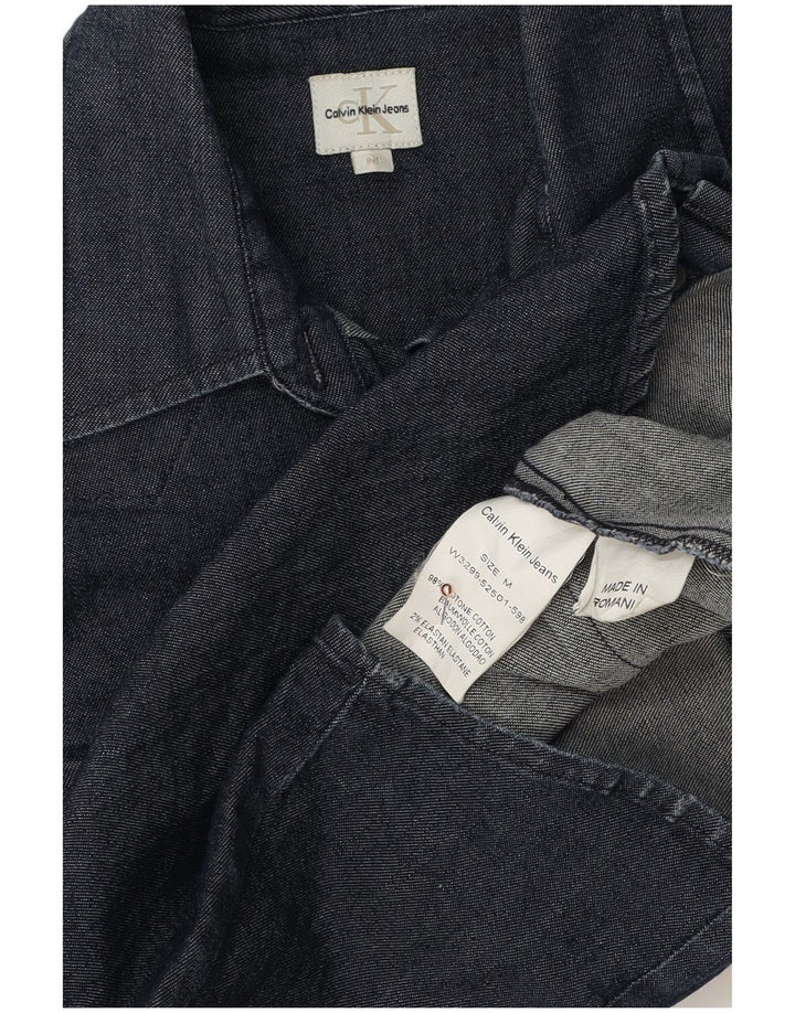CALVIN KLEIN JEANS Γυναικείο τζιν πουκάμισο UK 12 μεσαίο μπλε βαμβακερό