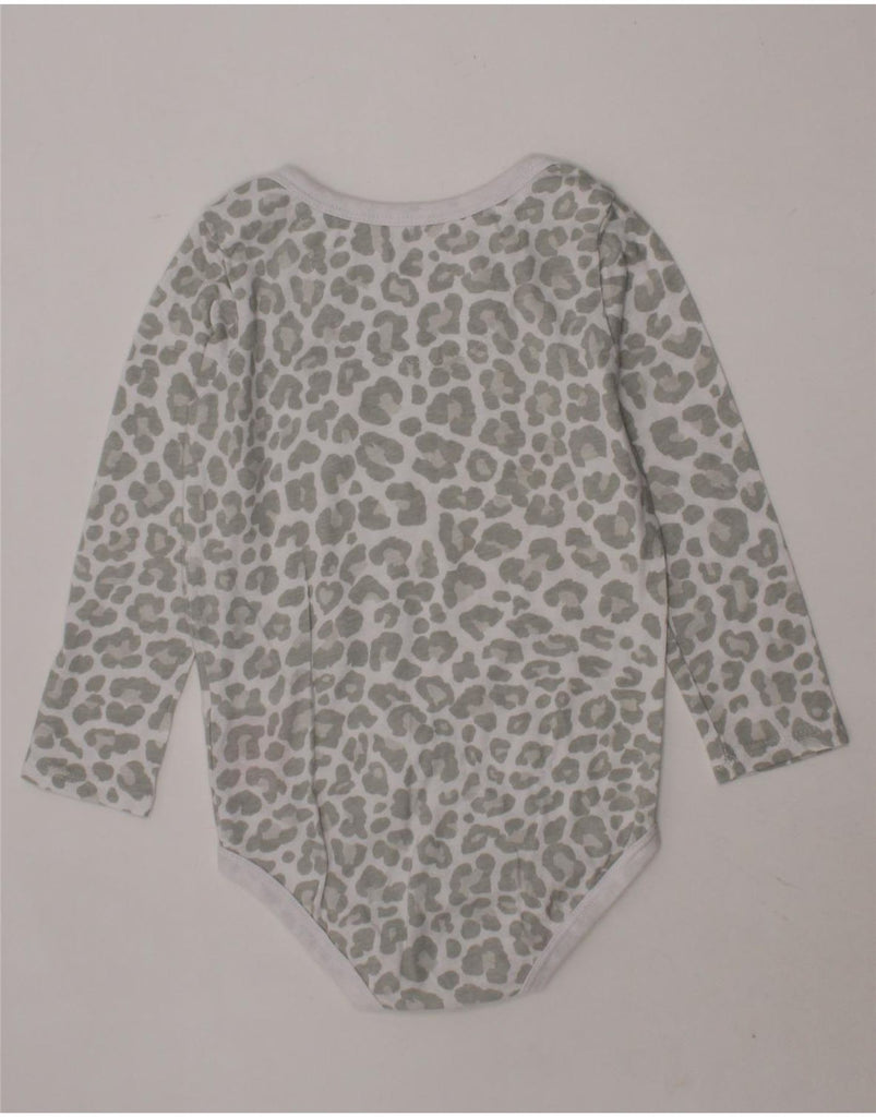 NIKE Baby Girls Long Sleeve Bodysuit 18-24 Months Grey Animal Print Cotton Vintage Nike and Second-Hand Nike from Messina Hembry 