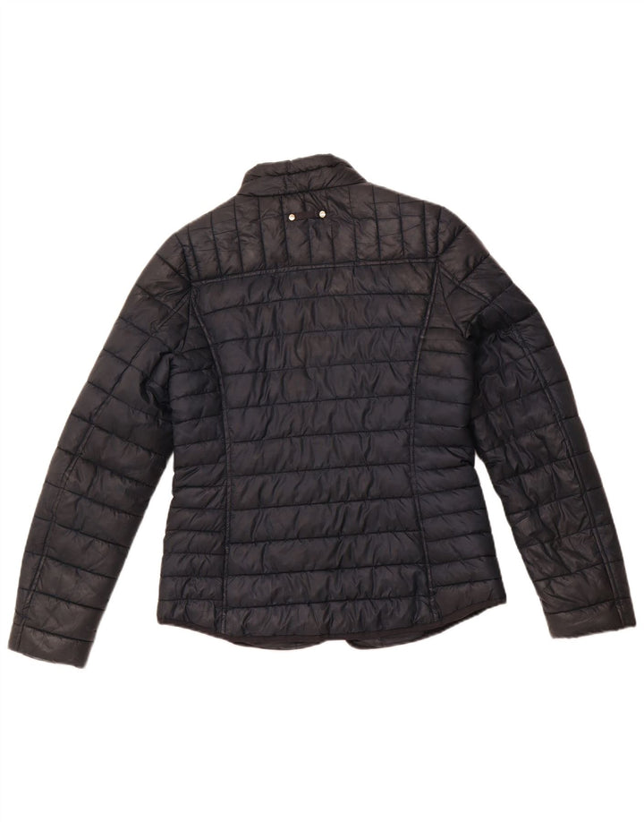 JOULES Γυναικείο μπουφάν με επένδυση UK 12 μεσαίο μαύρο πολυεστέρα