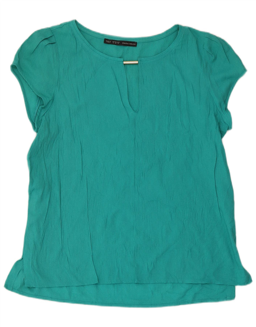 Zara Γυναικεία Μπλούζα Τοπ UK 18 XL Τυρκουάζ