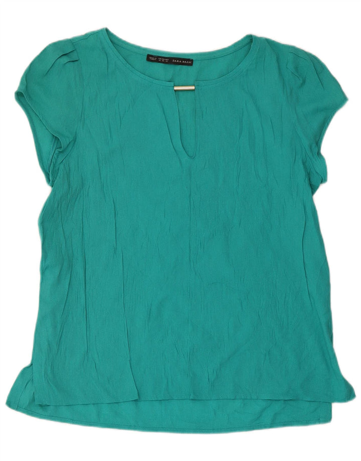 Zara Γυναικεία Μπλούζα Τοπ UK 18 XL Τυρκουάζ