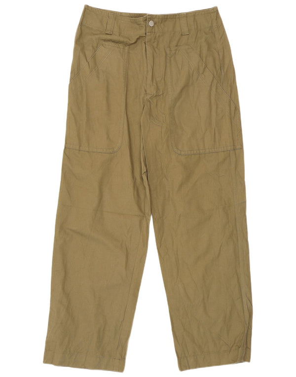 Zara Mens Straight Casual Trousers EU 40 Medium W31 L30 Khaki Cotton