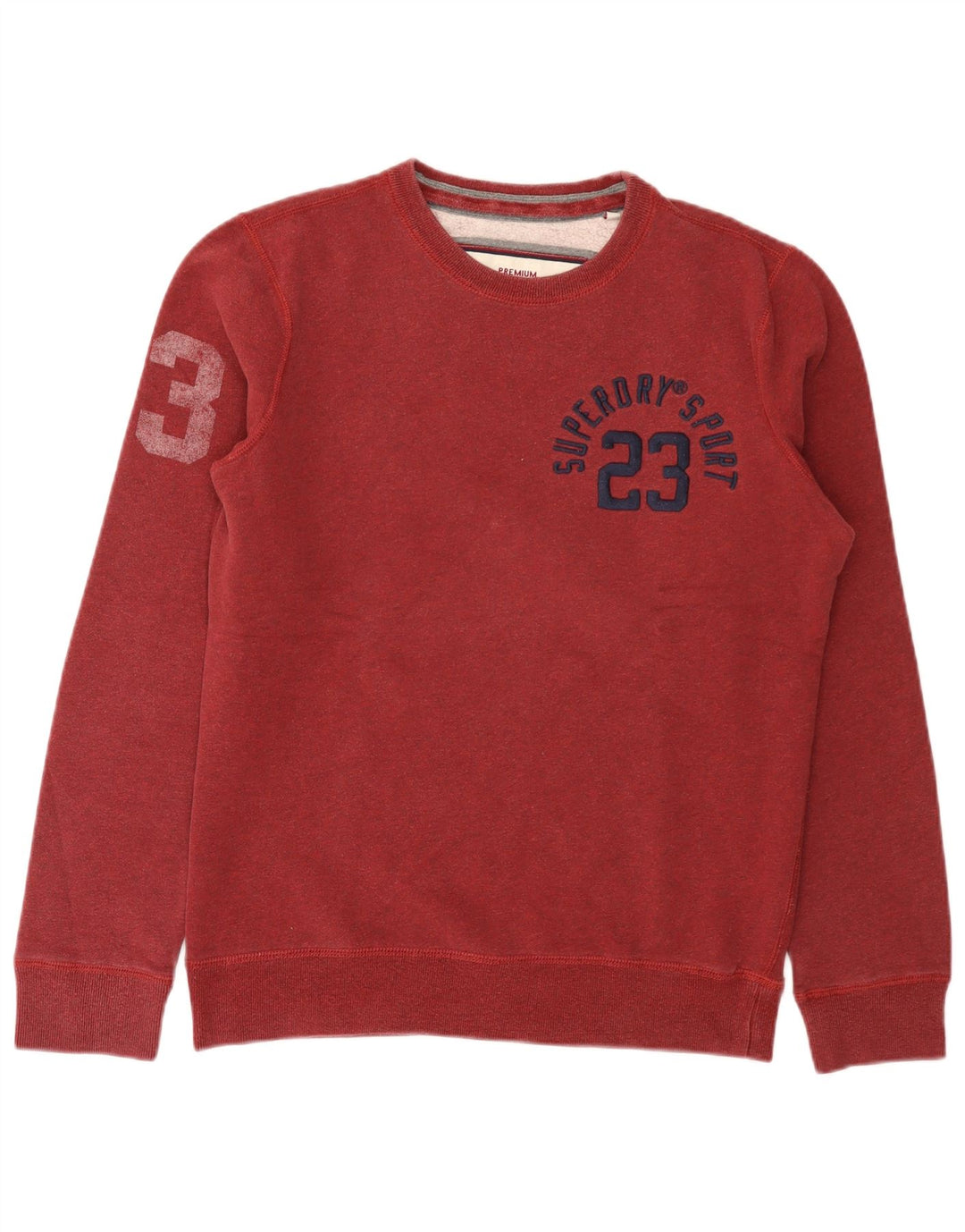 Ανδρικό γραφικό φούτερ Superdry Jumper Μεσαίο μπορντό βαμβακερό