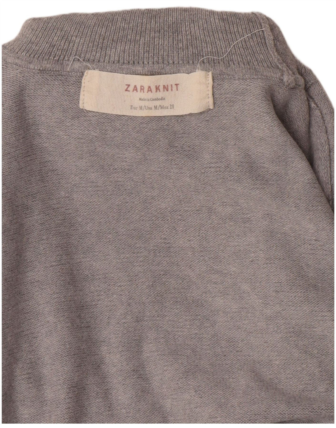 Zara Γυναικείο πουλόβερ με ρολό λαιμόκοψη UK 12 Medium Grey