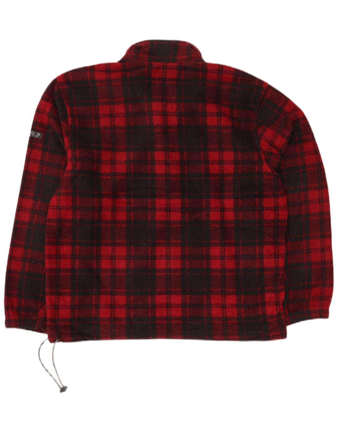 Izod Ανδρικό φερμουάρ με λαιμόκοψη Fleece Jumper Μεγάλο κόκκινο καρό πολυεστέρα