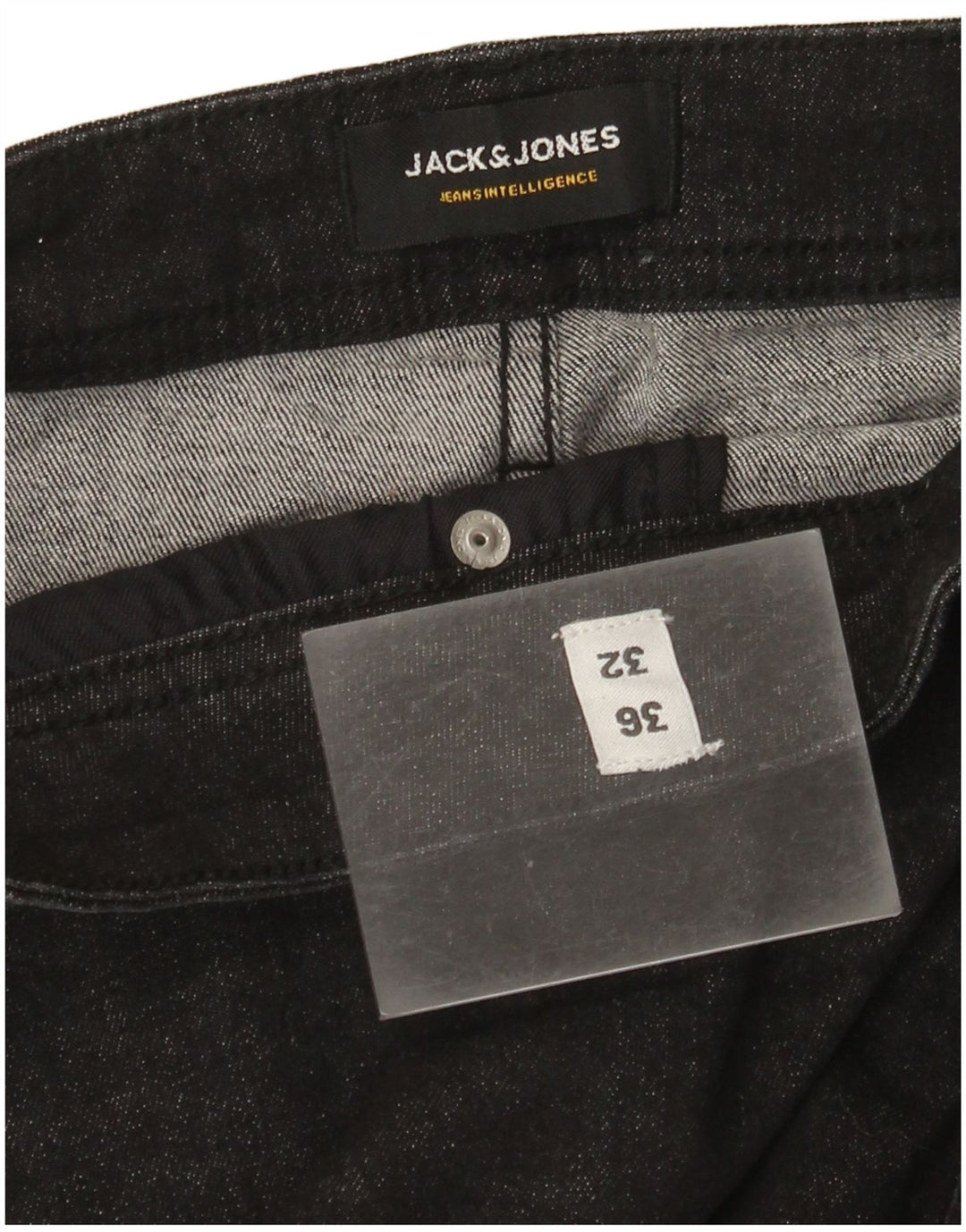 Jack & Jones Ανδρικό Slim Jeans W36 L32 Μαύρο βαμβακερό